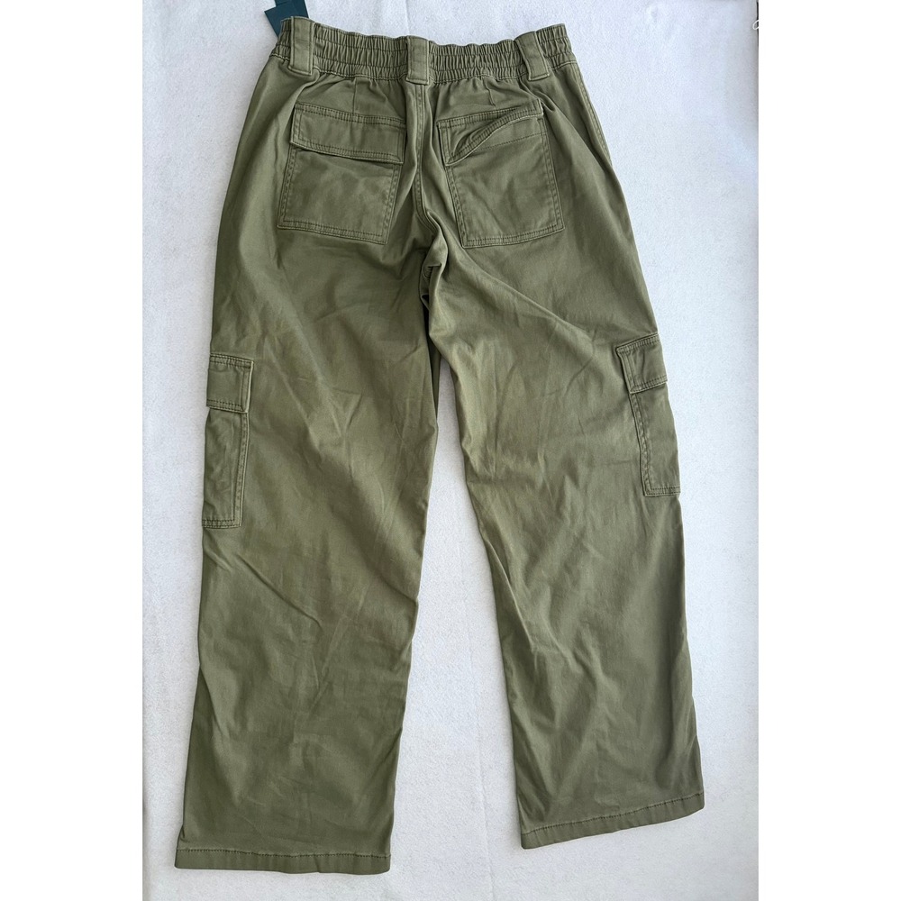 Hollister Low Rise Baggy Cargo Pants Olive Green Utility 2R W26 Streetwear NEW - Picture 3 of 11